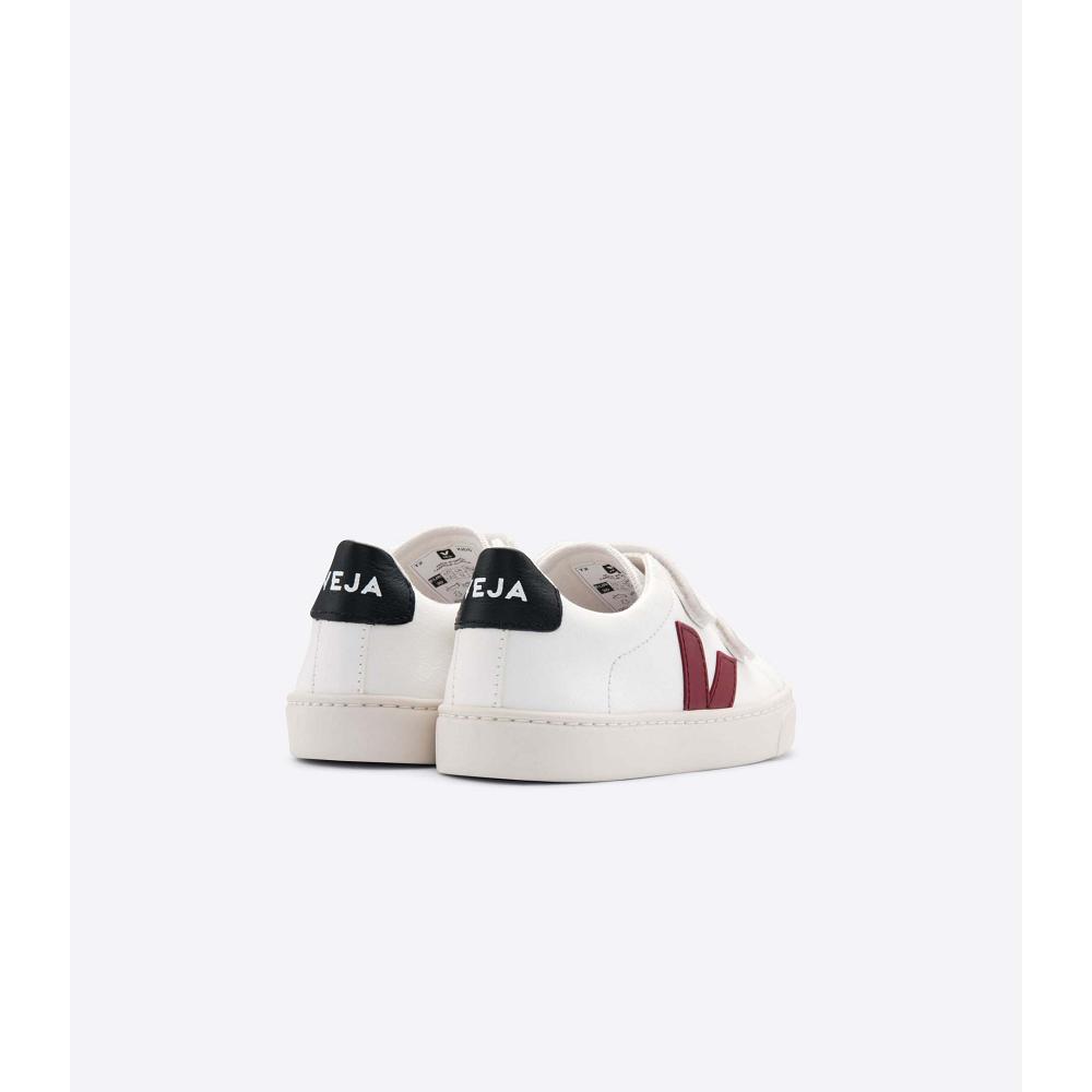 Kids' Veja ESPLAR CHROMEFREE Shoes White/Black/Red | ZA 727FDN